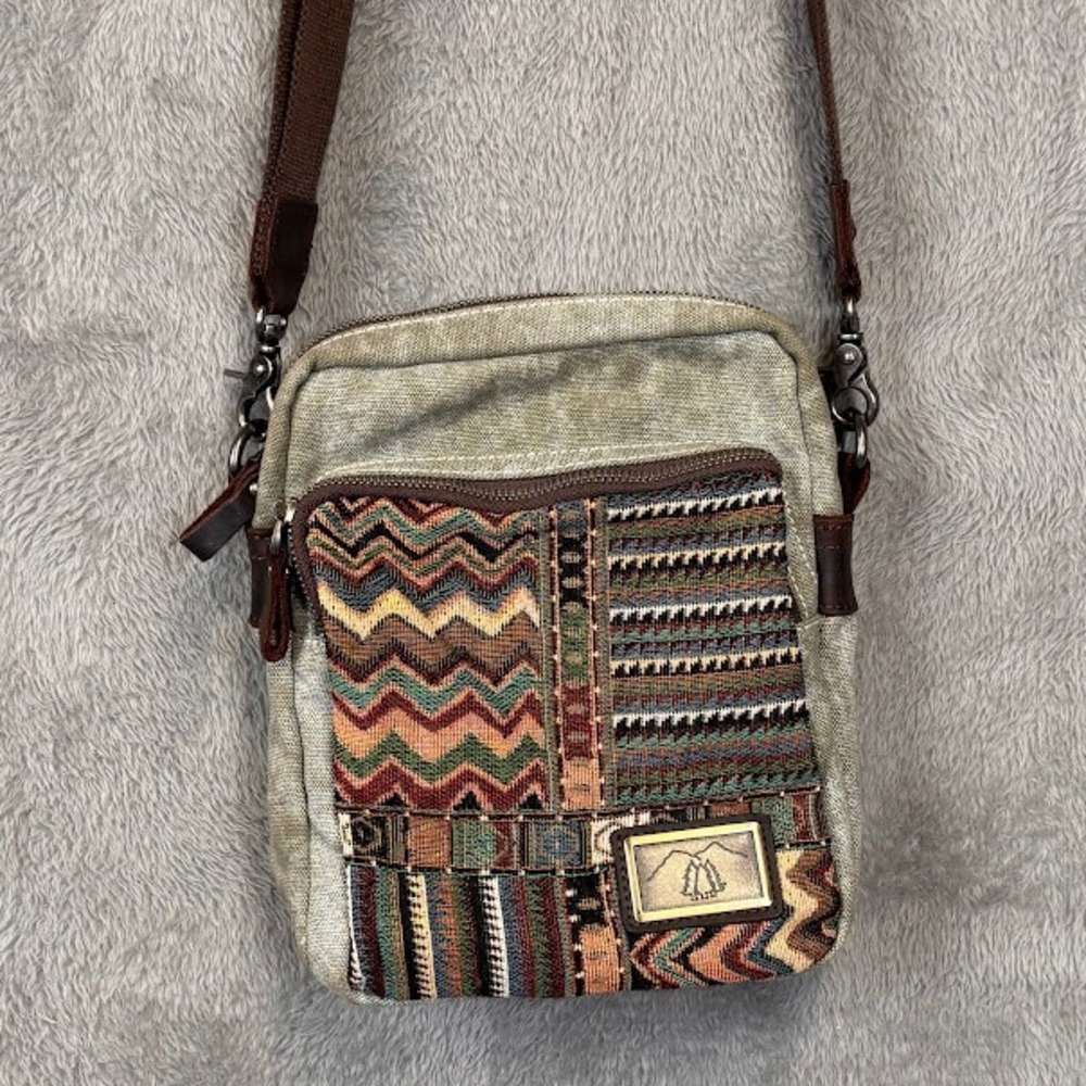 Boho‎ Canvas Patchwork Crossbody Woven Tapestry Messenger Bag Triple Tree Canvas